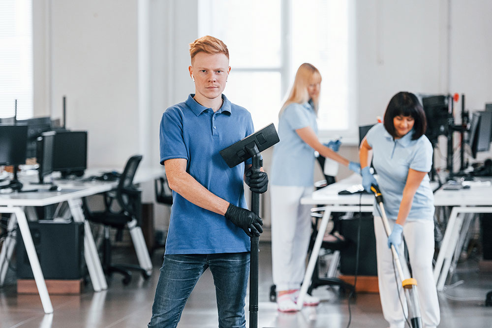 guy with a vacuum
